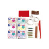 Pâte Fimo - Coffret Kawaii Family - Pâte polymère - Mallette 18 pièces