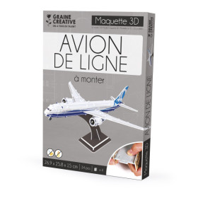 Maquette - Puzzle - 3D - Avion de ligne - 47 pièces - Dès 8 ans