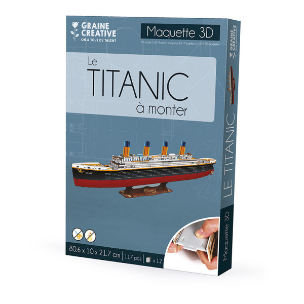 Maquette - Puzzle - 3D - Titanic - Bateau - 111 pièces - Dès 8 ans