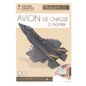 photo-Maquette - Puzzle - 3D - Avion de chasse - 34 pièces - Dès 8 ans