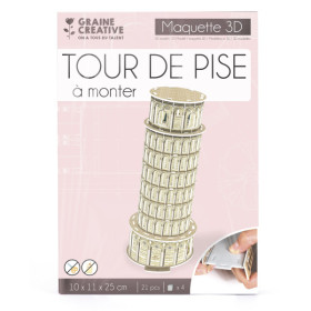 photo-Maquette - Puzzle - 3D - Tour de pise - 21 pièces - Dès 8 ans