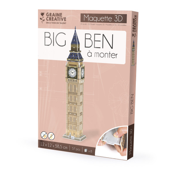 Maquette - Puzzle - 3D - Big Ben - Monument de Londres - 57 pièces - Dès 8 ans