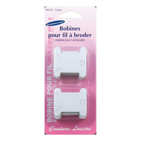 photo-Carton pour fil à broder - Bobine - 50 cartons