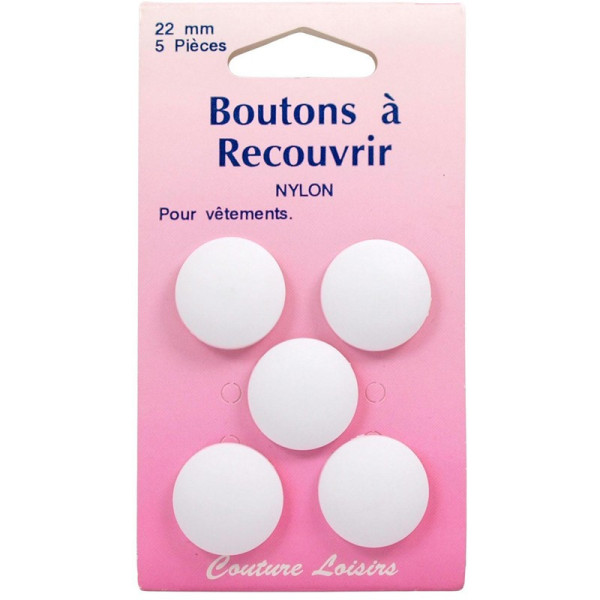 photo-Boutons - Pour vêtements - N°22 - A recouvrir - Lot de 5 boutons