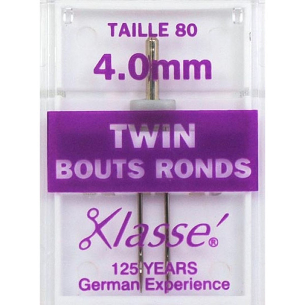 photo-Aiguilles - Machine twin bouts ronds - Taille 80 - 4mm - Boite de 2 aiguilles