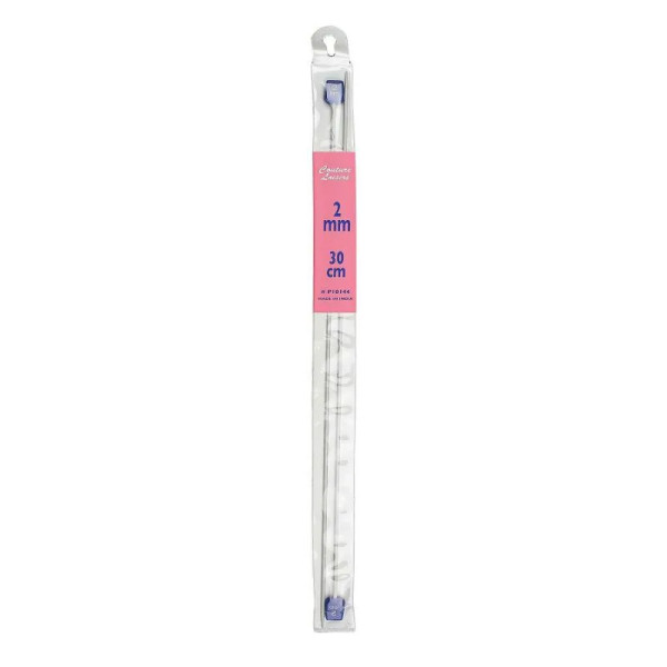 photo-Aiguille à tricoter - 30 cm - Métal - 2mm