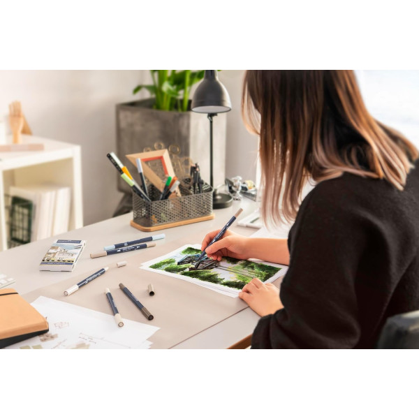 6 feutres de coloriage - A base d'alcool - Double pointes - Architecture - Faber Castell - Goldfaber