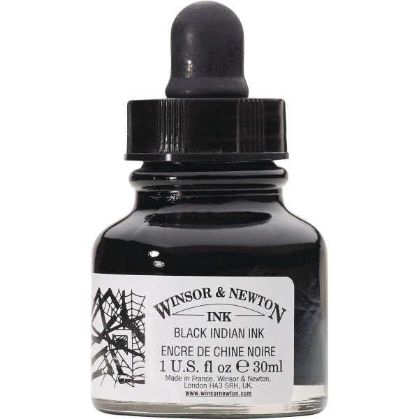 photo-Flacon - Encre de Chine - Noir - 30 ml - Winsor et Newton