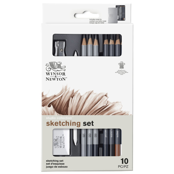 photo-Set 10 Crayons Esquisse - Studio Collection - Winsor et Newton