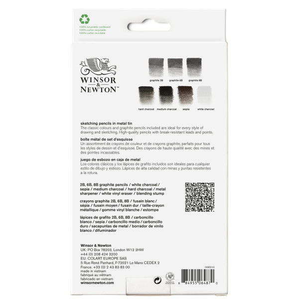 Set 10 Crayons Esquisse - Studio Collection - Winsor et Newton