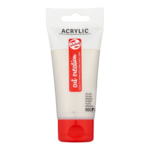 photo-Peinture acrylique - Argent - 800 - Art Creation Talens - Tube de 75ml