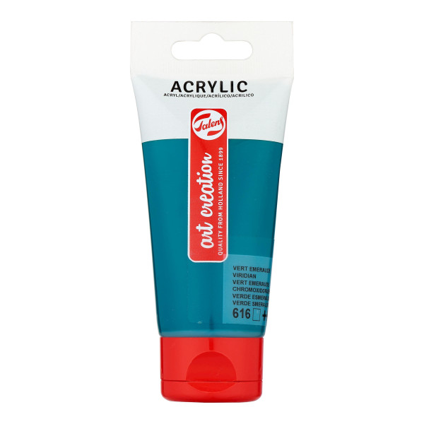 photo-Tube de peinture acrylique Art Creation Talens 75ml vert émeraude