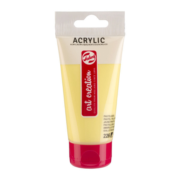 photo-Peinture acrylique - Jaune pastel - 226 - Art Creation Talens - Tube de 75ml