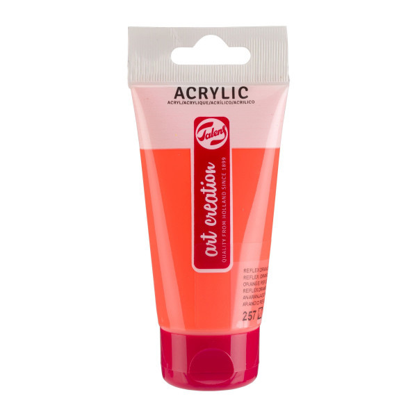 photo-Peinture acrylique - Orange reflex - 257 - Art Creation Talens - Tube de 75ml