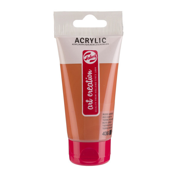photo-Peinture acrylique - Terre rouge - 436 - Art Creation Talens - Tube de 75ml