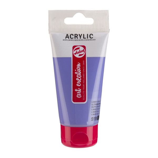 photo-Peinture acrylique - Violet outremer clair - 519 - Art Creation Talens - Tube de 75ml