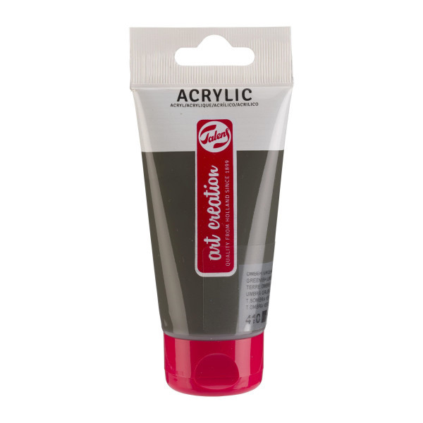 photo-Peinture acrylique - Terre ombre verdâtre - 410 - Art Creation Talens - Tube de 75ml