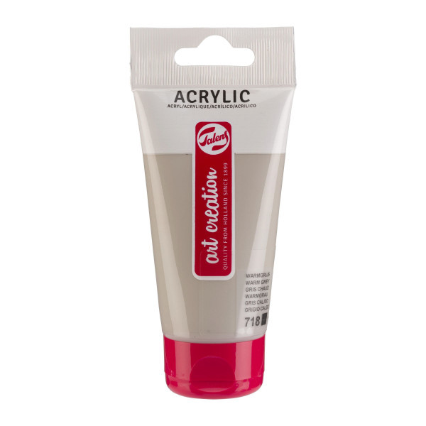 photo-Peinture acrylique - Gris chaud - 718 - Art Creation Talens - Tube de 75ml
