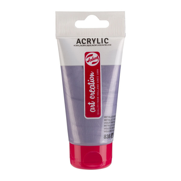 photo-Peinture acrylique - Violet métallique - 835 - Art Creation Talens - Tube de 75ml
