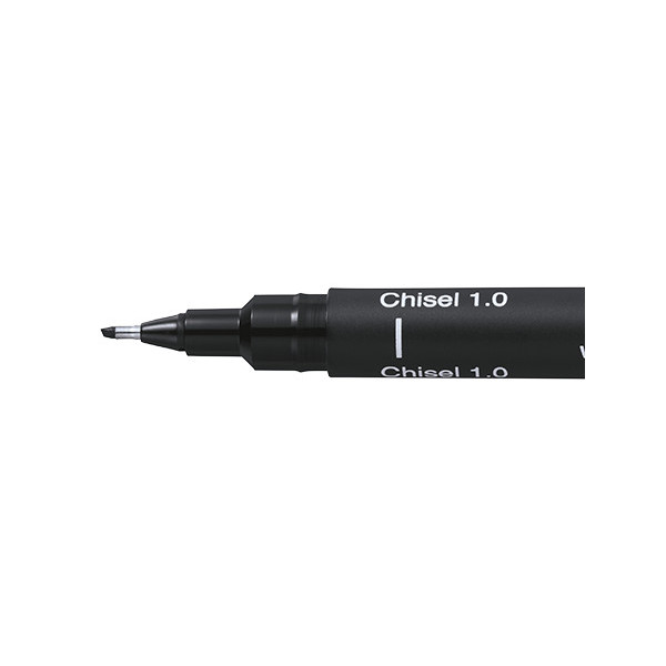 Feutre - Dessin - Ecriture - Noir - Pointe biseautée - Mine 1mm - Uni Pin