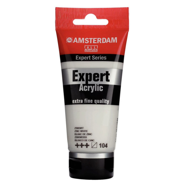 photo-Tube de peinture acrylique - Blanc de Zinc 104 - Expert Acrylic - Amsterdam