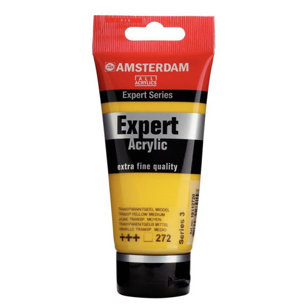 photo-Tube de peinture acrylique - Jaune Transparent Moyen 272 - Expert Acrylic - Amsterdam