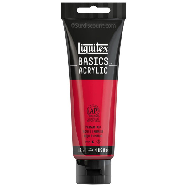 Peinture Acrylique en tube - rouge primaire - Liquitex Basics pas cher-7142