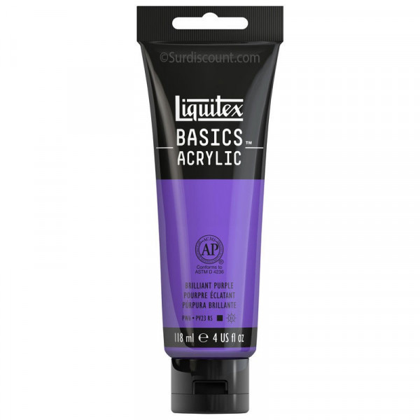 Peinture Acrylique en tube - pourpre brillant - Liquitex Basics pas cher