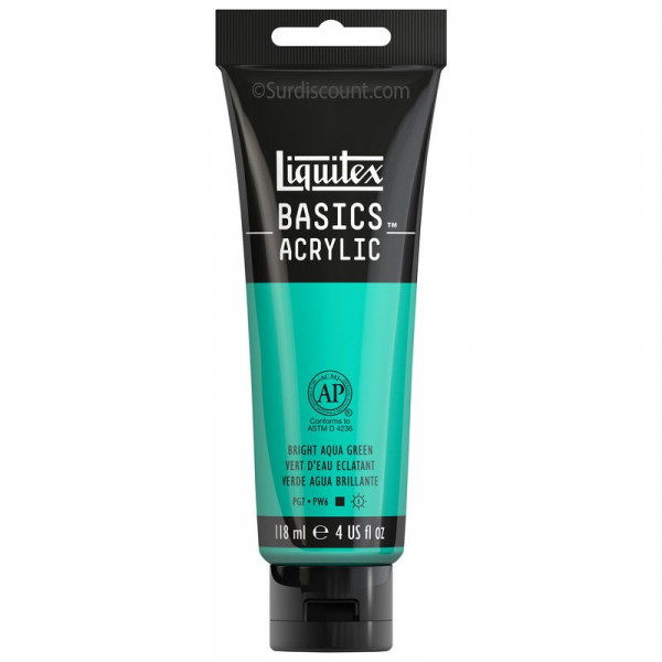 Peinture Acrylique en tube - vert d'eau éclatant - Liquitex Basics pas cher-7145