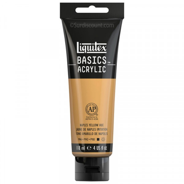 Peinture Acrylique en tube - jaune de naples - Liquitex Basics pas cher