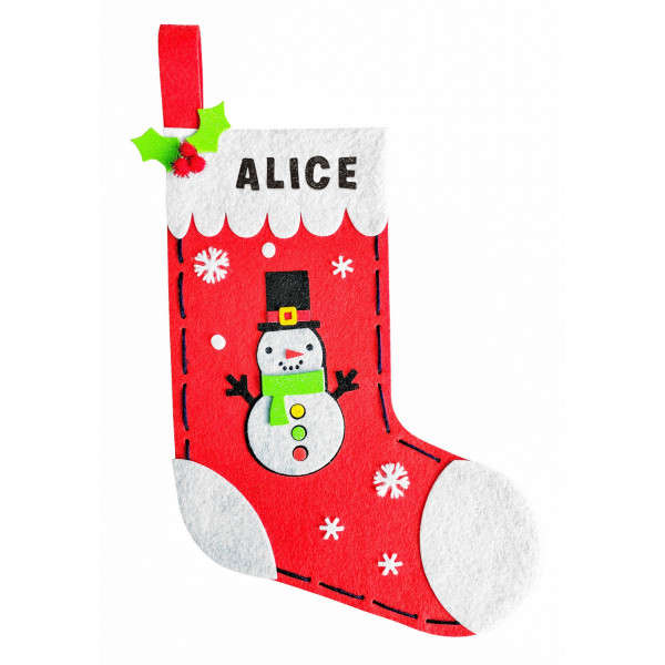 Kit chaussette de noël - Feutrine - à assembler - Ctop