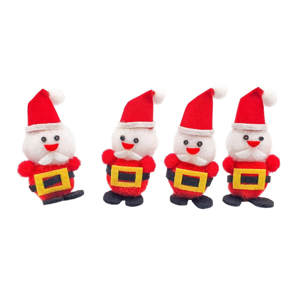 4 pompons - Feutrine - Père noël - Ctop