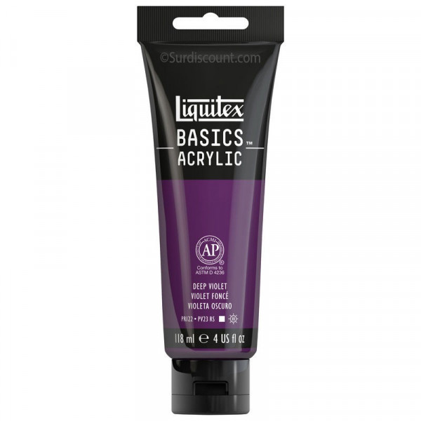 Peinture Acrylique en tube - violet fonce - Liquitex Basics pas cher