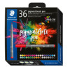 photo-36 feutres - Pointe pinceau - Staedtler - Pigment Arts Pen - Couleurs basiques