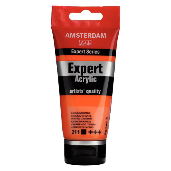 photo-Tube de peinture acrylique - Orange de cadmium 211 - Expert Acrylic - Amsterdam