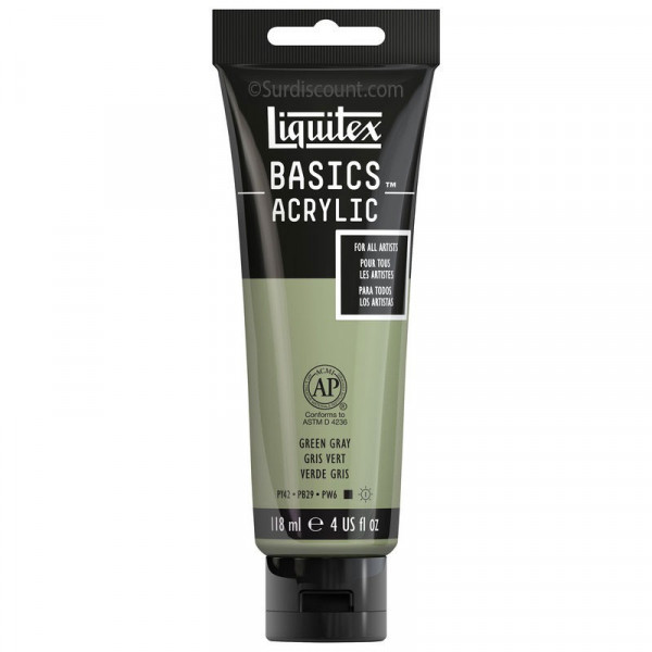 Peinture Acrylique en tube - gris vert - Liquitex Basics pas cher