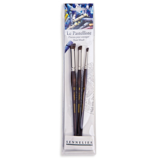 3 pinceaux - Pour estomper - Pastel - 3 tailles - Sennelier - Le Pastelliste