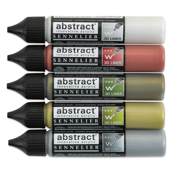 photo-Marqueurs - Peinture acrylique - Abstract Liner - Sennelier - Couleurs iridescentes