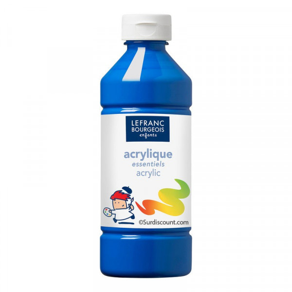 Peinture Acrylique en bouteille - bleu primaire - Lefranc & Bourgeois pas cher
