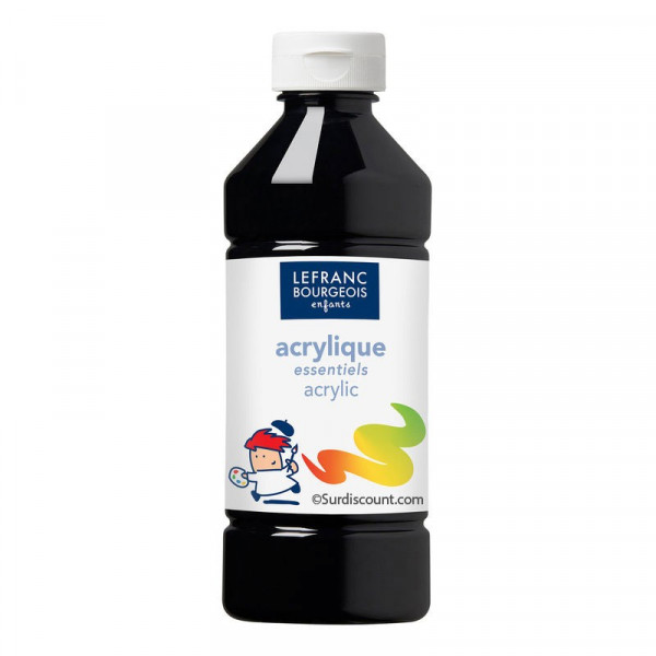 Peinture Acrylique en bouteille - noir - Lefranc & Bourgeois pas cher