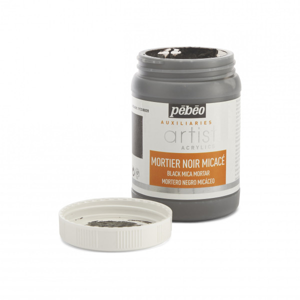 Mortier - Noir - Peinture acrylique - Effet métallisé - Pébéo - 250ml