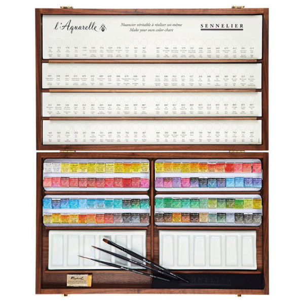 Peinture aquarelle - Sennelier - L'Aquarelle - Coffret prestige - 96 couleurs