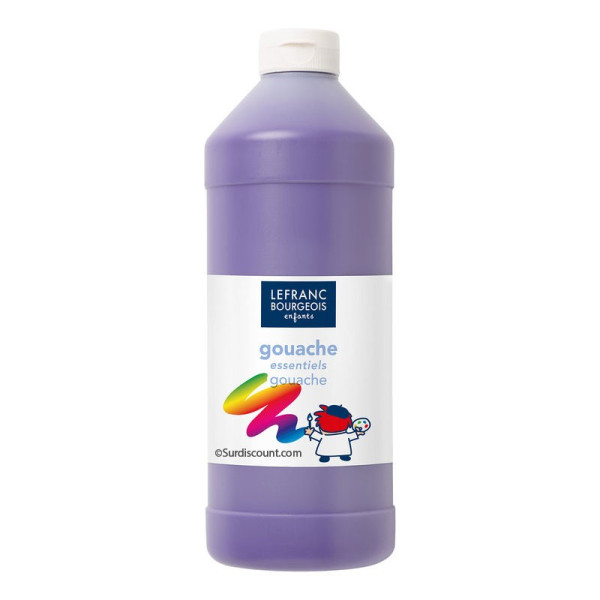 Bouteille De Peinture Gouache - Essentiels - 1 L - Violet - Lefranc Bourgeois pas cher