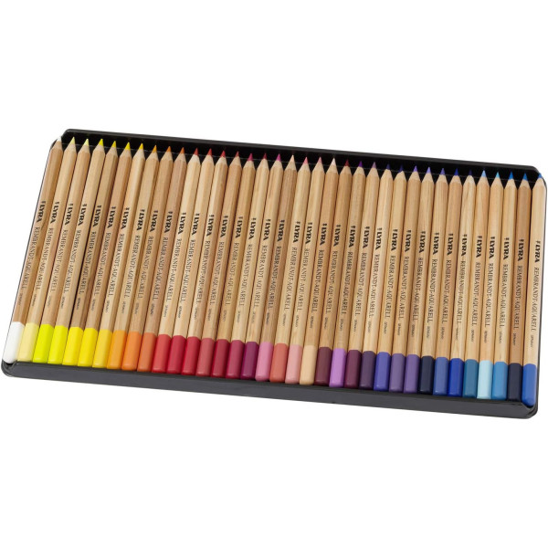 Crayons de couleur - Aquarelle - Beaux-arts - Coffret métal - 72 pièces - Rembrandt - Lyra