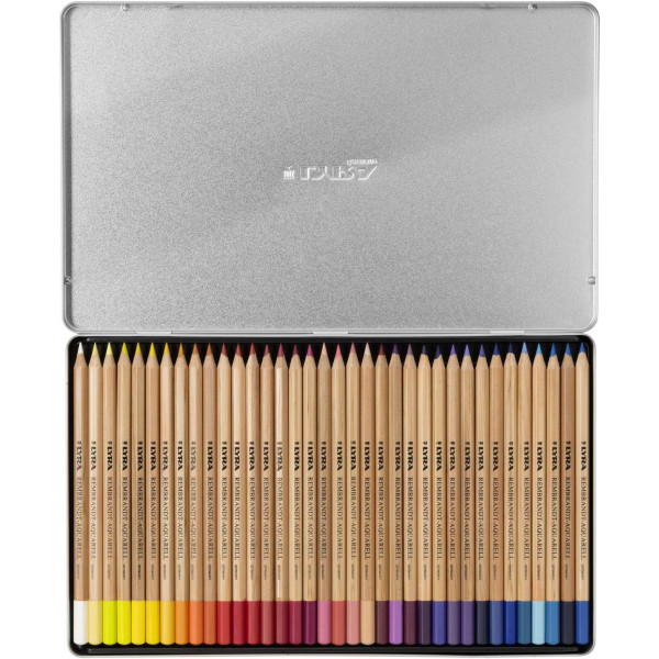 Crayons de couleur - Aquarelle - Beaux-arts - Coffret métal - 72 pièces - Rembrandt - Lyra