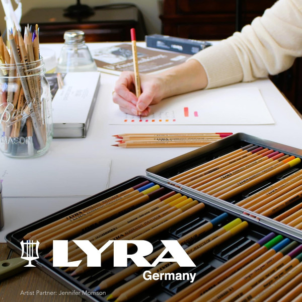 Crayons de couleur - Beaux-arts - Coffret 96 crayons et accessoires - Rembrandt - Lyra