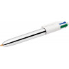 Stylo - 4 Couleurs - Pointe Moyenne - Bic - Corps Métal Argent | Surdiscount