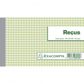 Manifold - Carnet de reçus - 10,5 x 18cm - Exacompta pas cher