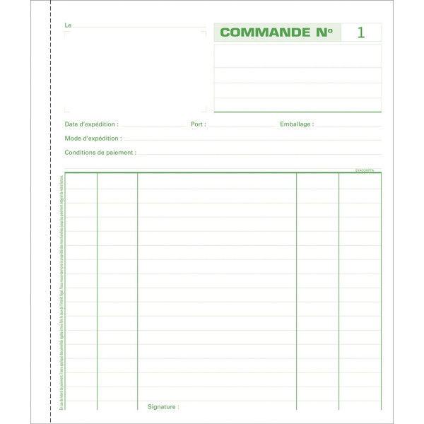 Acheter Manifold - Carnet De Bon De Commande - 21X18 Cm Dupli - Exacompta - 13104E
