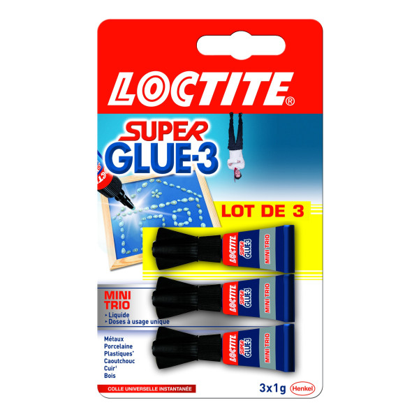 Lot De 3 Supers Glue-3 Liquides - Loctite - pas cher